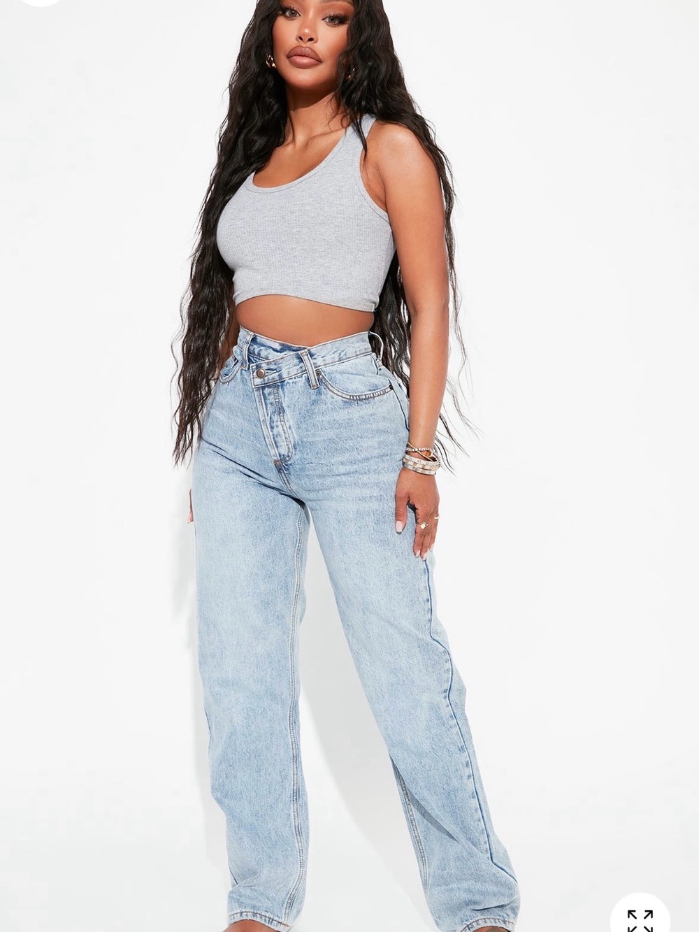 Fashion Nova Light Blue Straight Leg Jeans